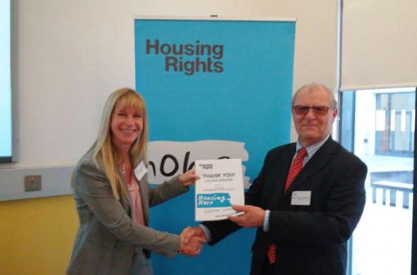 Picture of solicitor Jill Downing at Housing Rights AGM